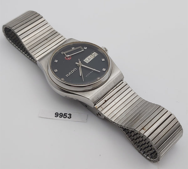 PROJECT TO FIX RADO VOYAGER SS HOODED LUGS DAY DATE EU SHIP UNISEX WATCH 9953