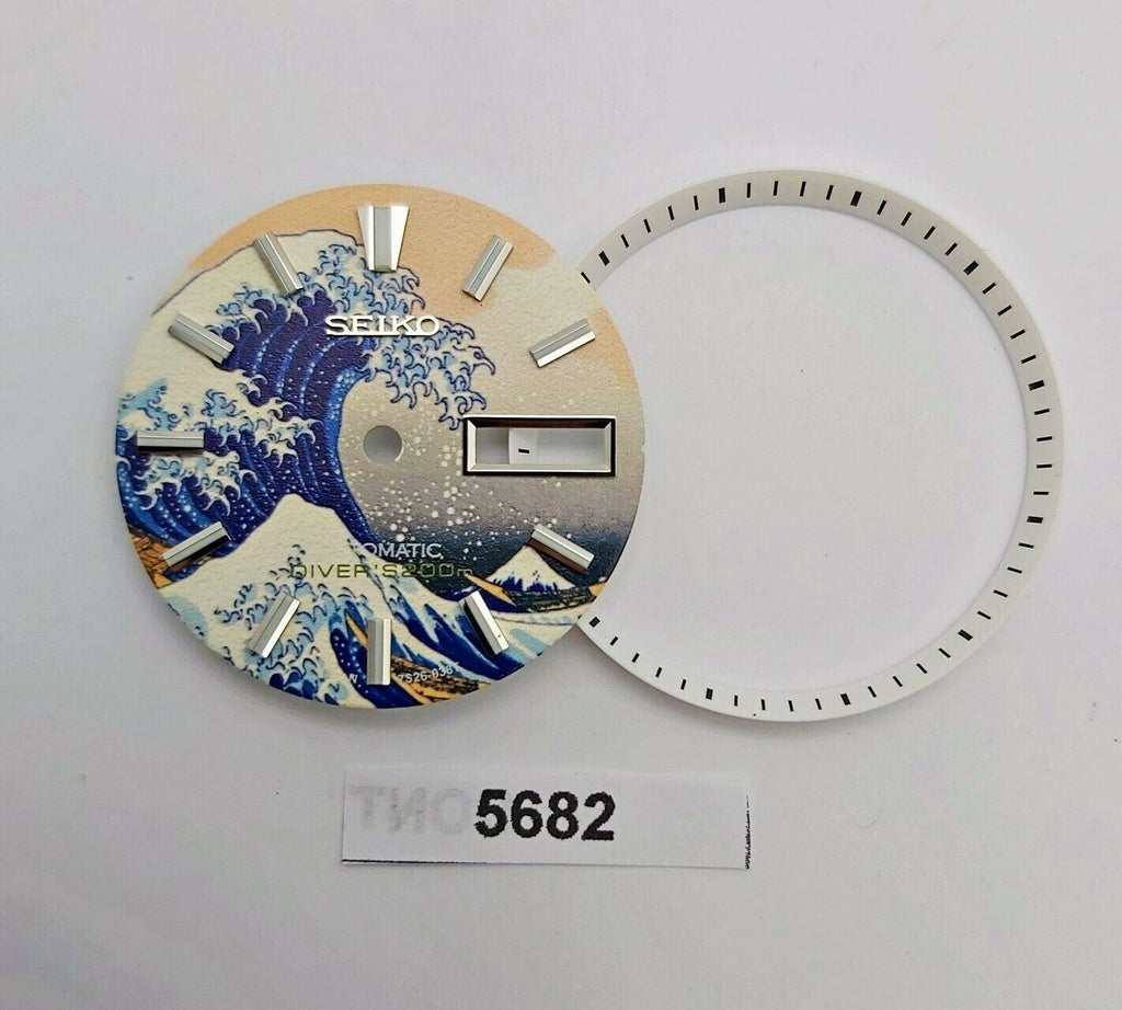 SEIKO GREAT WAVE KANAGAWA DIAL 7S26 0020 SKX007 MOD DIAL MINUTE TRACK WATCH 5682