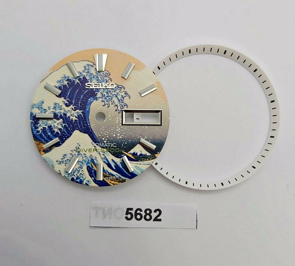 SEIKO GREAT WAVE KANAGAWA DIAL 7S26 0020 SKX007 MOD DIAL MINUTE TRACK WATCH 5682