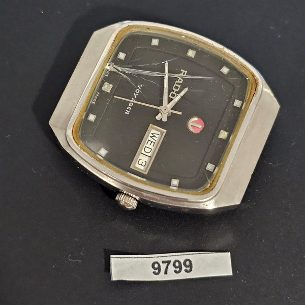PROJECT TO FIX RADO VOYAGER SS HOODED LUGS DAY DATE EU SHIP MENS WATCH BVT09799