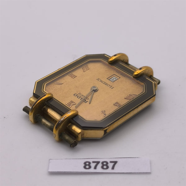 PROJECT TO FIX RADO FLORENCE GOLD PLATE ROMAN DIAL EU SHIP LADIES 8787 WATCH