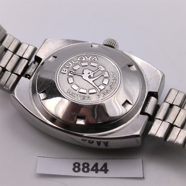 PROJECT TO FIX BULOVA LADIES BLACK DIAL AUTOMATIC STEEL DATE WATCH EU SHIP 8844