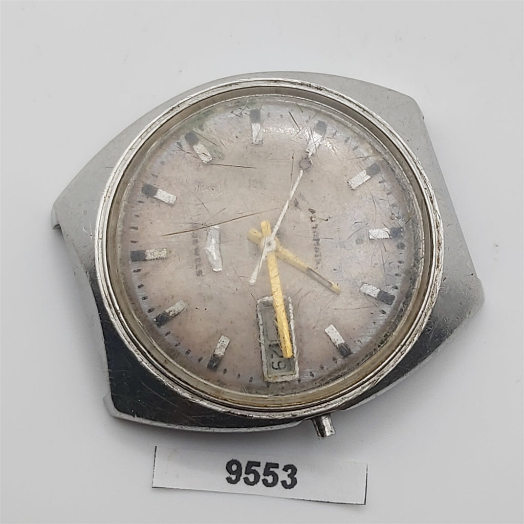 PROJECT TO FIX CITIZEN PARA WATER AUTOMATIC HOODED STEEL DAY DATE WATCH 9553