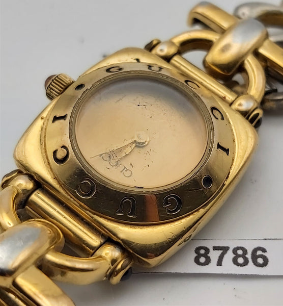 PROJECT TO FIX GUCCI LADIES BANGLE GOLD PLATE 6300 WATCH EU SHIP WATCH 8786