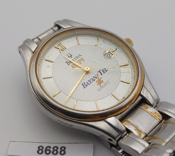 PROJECT TO FIX BULOVA MENS GOLD PLATE SS AWARD QUARTZ WATCH EU SHIP 8688