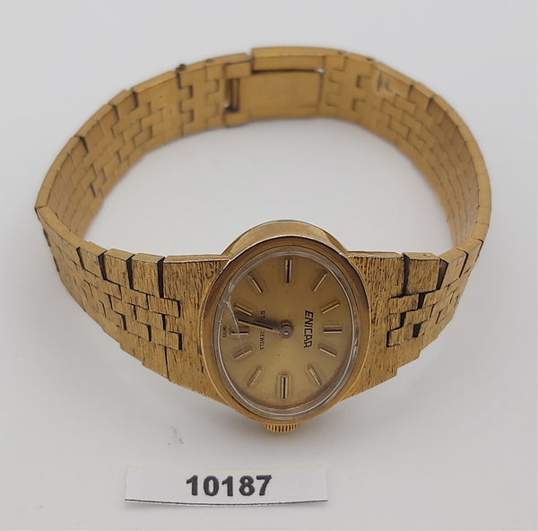 PROJECT TO FIX ENICAR TEXTURED CASE MANUAL WIND GOLD LADIES EU SHIP WATCH 10187