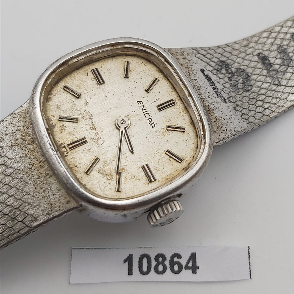 PROJECT TO FIX ENICAR STEEL MESH BAND LADIES EU SHIP MANUAL WIND WATCH 10864