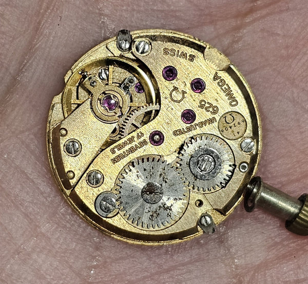 PROJECT TO FIX OMEGA DE VILLE GOLD PLATE CUSHION UNISEX cal 625 MANUAL WATCH