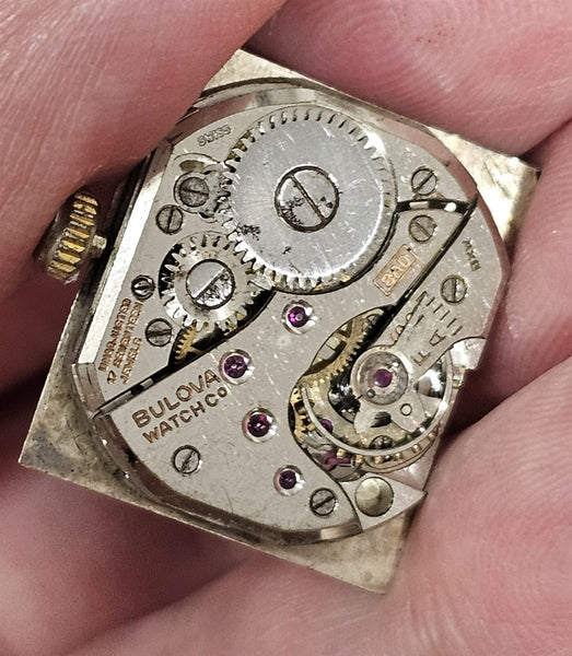 PROJECT TO FIX BULOVA ARABIC DIAL GOLD PLATE MIDSIZE 17j MANUAL WIND WATCH 9997