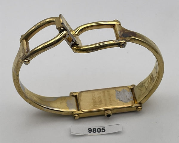 PROJECT TO FIX GUCCI LADIES BANGLE GOLD PLATE 1500 WATCH EU SHIP WATCH 9805