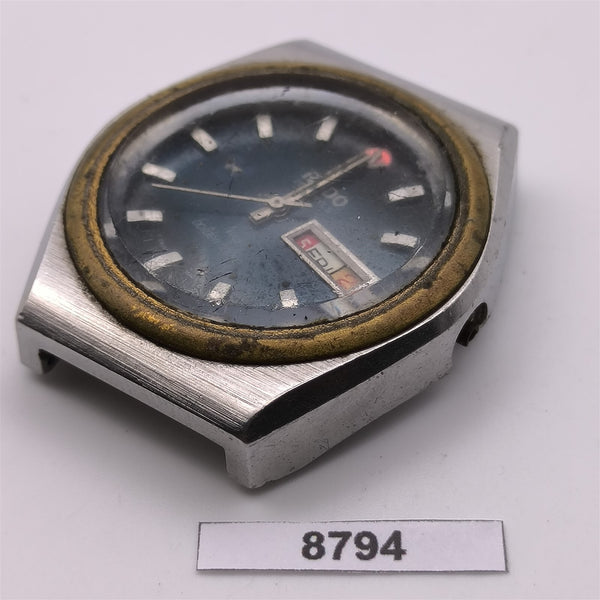 PROJECT TO FIX RADO GOLDEN HORSE GOLD SS HOODED LUGS DAY DATE MENS WATCH 8794
