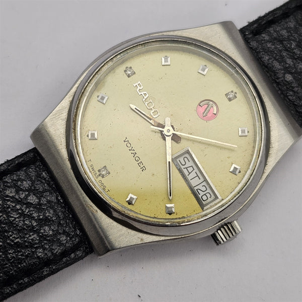PROJECT TO FIX RADO VOYAGER ROUND THICK LUGS DATE EU SHIP BOYSIZE SS WATCH