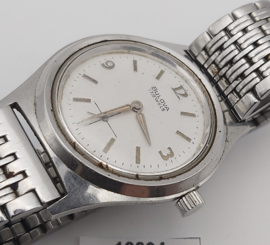 PROJECT TO FIX BULOVA ARABIC DIAL STEEL MIDSIZE MANUAL WIND WATCH BVT010094