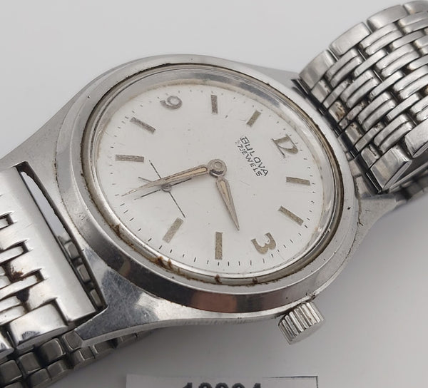 PROJECT TO FIX BULOVA ARABIC DIAL STEEL MIDSIZE MANUAL WIND WATCH BVT010094