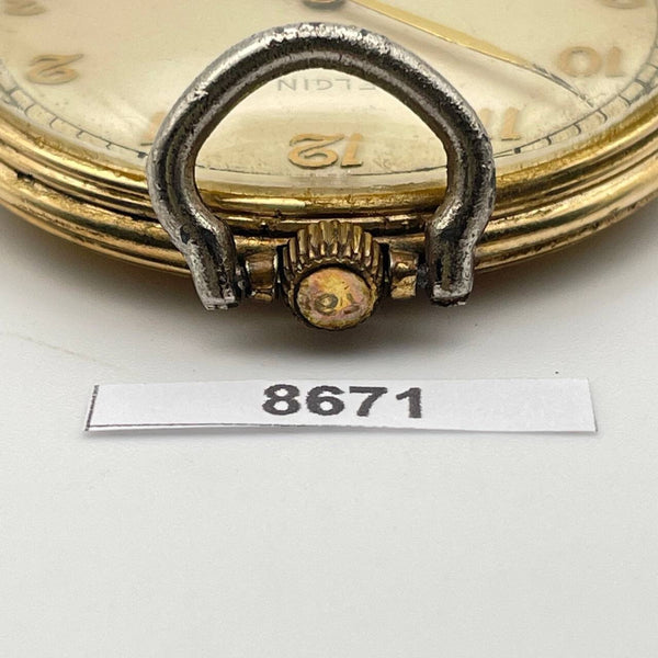 PROJECT TO FIX LORD ELGIN GOLD PLATE MENS MANUAL WIND POCKET WATCH BVT08671