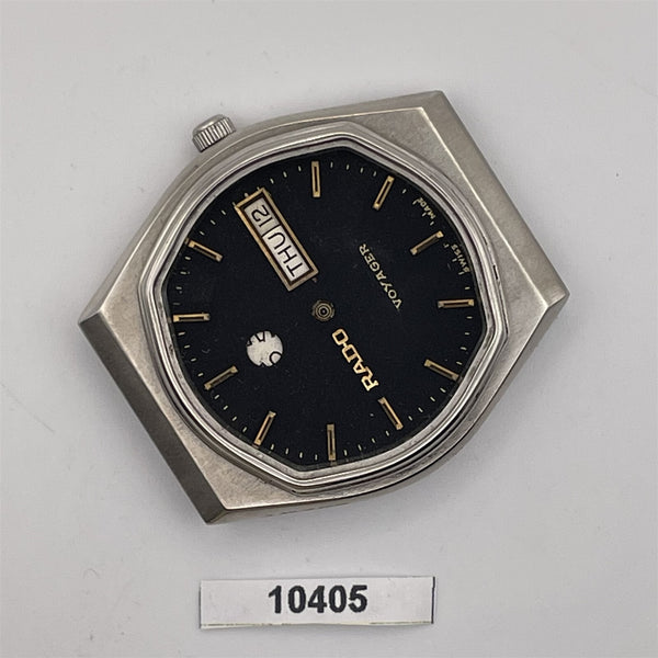 PROJECT TO FIX RADO VOYAGER SS HOODED LUGS DAY DATE EU SHIP MENS 10405 WATCH