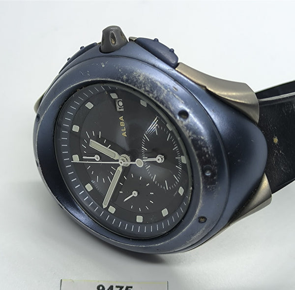 PROJECT TO FIX ALBA 7T92 0AZ0 TITANIUM MENS CHRONOGRAPH DATE WATCH EU SHIP 9475