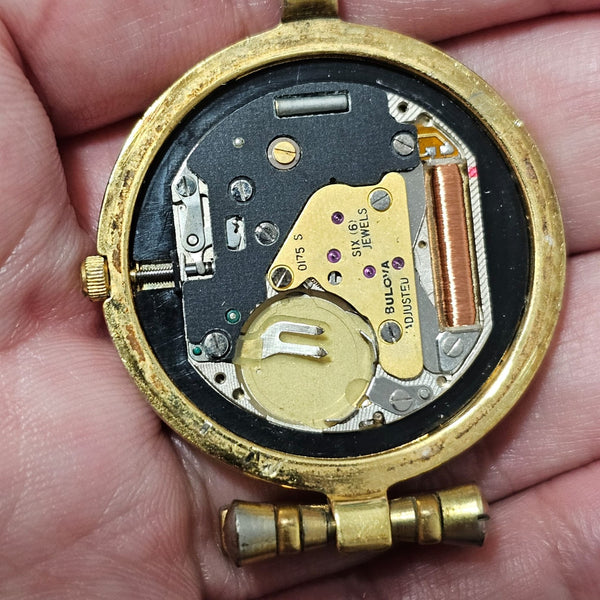 PROJECT TO FIX BULOVA GOLD PLATE QUARTZ MENS DRESS WATCH 8822