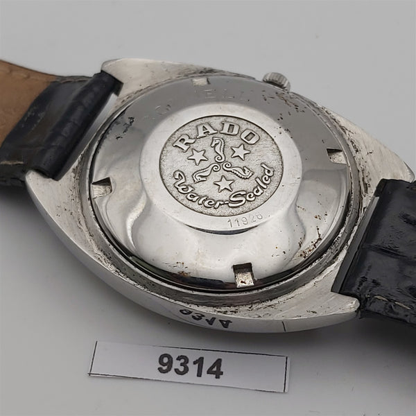 PROJECT TO FIX RADO PURPLE HORSE SS BLACK DIAL DATE EU SHIP MENS WATCH 9314