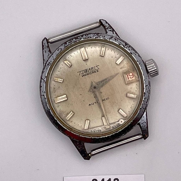 PROJECT TO FIX TUGARIS SILVER DIAL ROUND AUTOMATIC EU SHIP MENS WATCH 9413