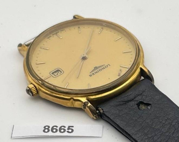 PROJECT TO FIX LONGINES GOLD QUARTZ DATE MENS WATCH EU SHIP 8665