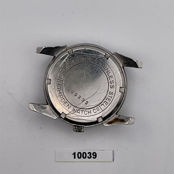 PROJECT FIX HAMPDEN WATCH CO. ROUND SS MANUAL WIND BOYSIZE EU SHIP WATCH 10039