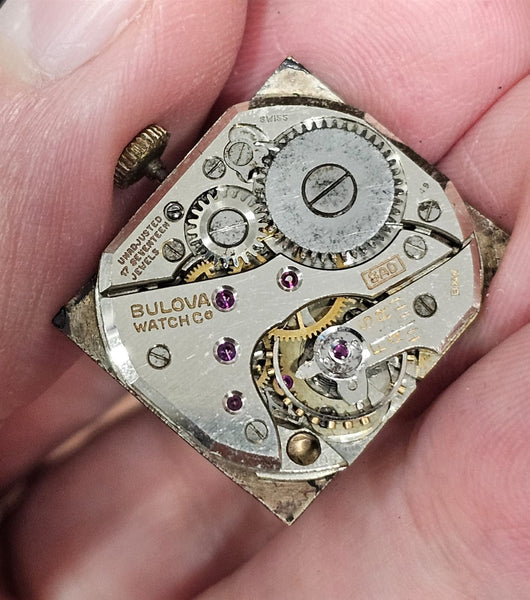 PROJECT TO FIX BULOVA ARABIC DIAL GOLD PLATE MIDSIZE 17j MANUAL WIND WATCH 9336