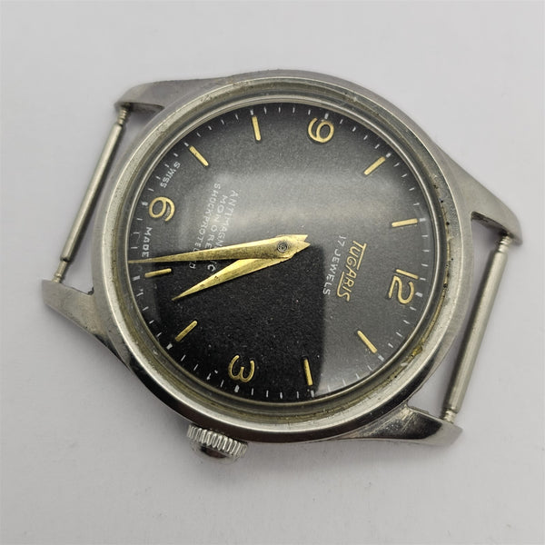 PROJECT TO FIX TUGARIS ARABIC DIAL MANUAL WIND ROUND EU SHIP MIDSIZE WATCH