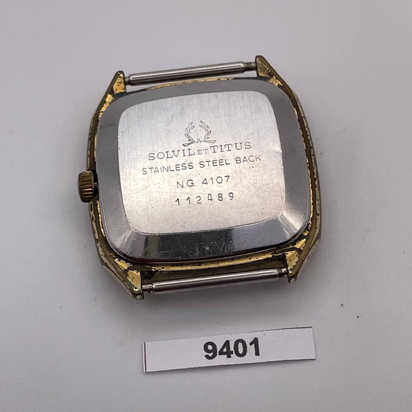 PROJECT TO FIX SOLVIL TITUS CUSHION MENS AUTO WIND GOLD PLATED WATCH 9401