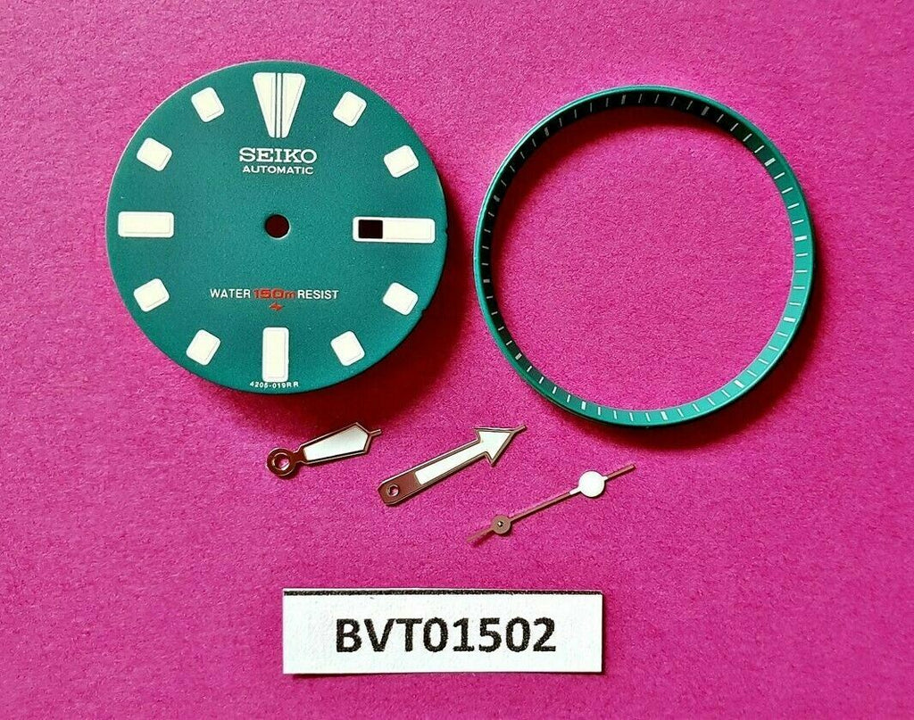 NEW SEIKO GREEN HULK DIAL HANDS MINUTE TRACK SET SEIKO 4205 0155 WATCH BVT01502