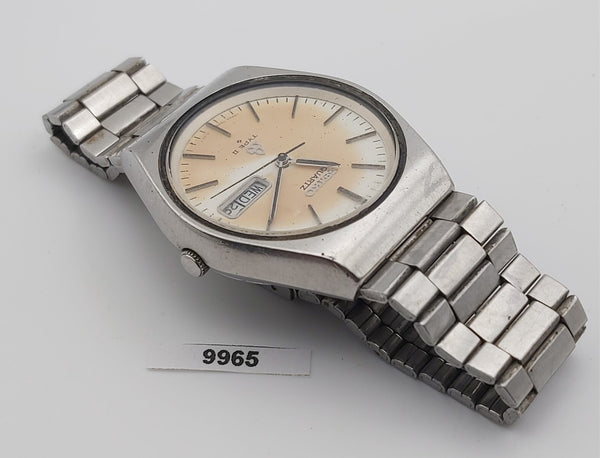 PROJECT TO FIX SEIKO TYPE II 7546 810A QUARTZ SS DAY DATE MENS WATCH 9965
