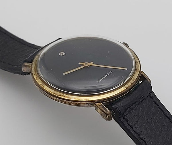 PROJECT TO FIX SANDOZ ROUND SHAPED 12 MARK DATE EU SHIP MENS MANUAL WATCH 9955
