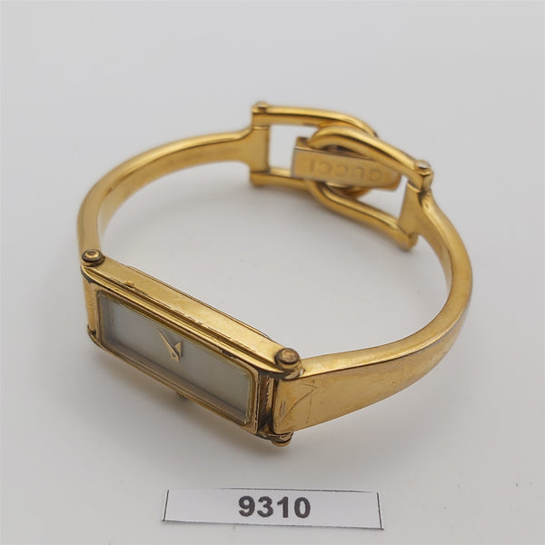 PROJECT TO FIX GUCCI LADIES BANGLE GOLD PLATE 1500 WATCH EU SHIP WATCH 9310