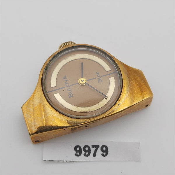 PROJECT TO FIX BULOVA CHRISTIAN DIOR COLLAB GOLD PLATE LADIES EU SHIP WATCH 9979