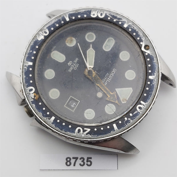 PROJECT TO FIX SOLVIL TITUS SS MENS AUTO DAY DATE DIVE WATCH EUROPE SHIP 8735