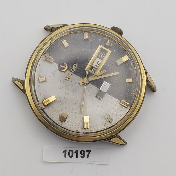 PROJECT TO FIX RADO STARLINER GOLD DAY DATE EU SHIP MENS WATCH 10197