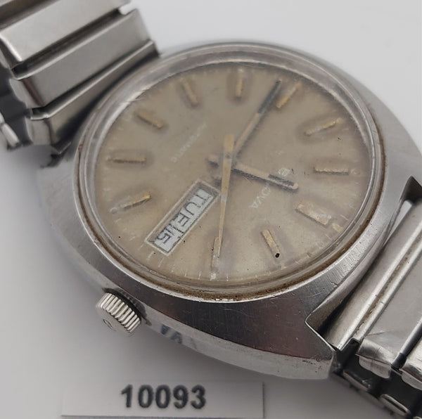 PROJECT TO FIX BULOVA STEEL MENS AUTOMATIC DAY DATE WATCH EU SHIP 10093