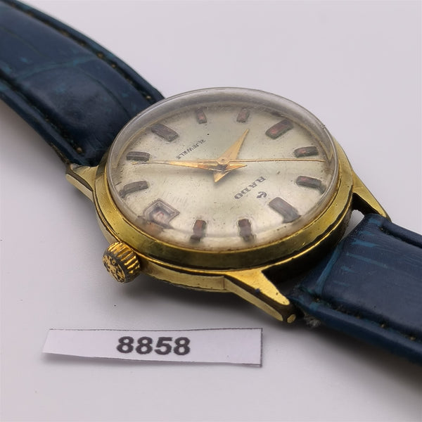 PROJECT TO FIX TUGARIS GOLD AUTOMATIC WIND ROUND EU SHIP MIDSIZE WATCH 8858