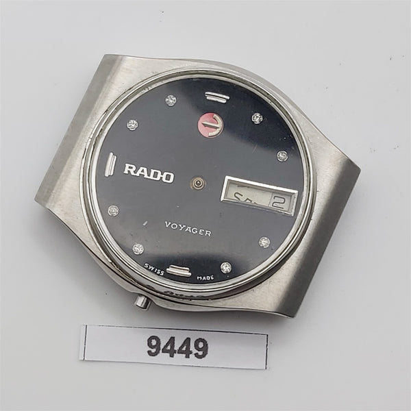 PROJECT TO FIX RADO VOYAGER SS HOODED LUGS DAY DATE EU SHIP UNISEX WATCH 9949