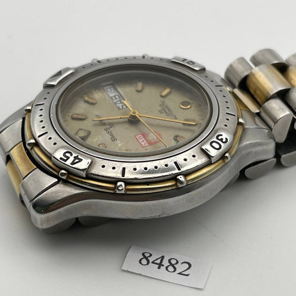 PROJECT TO FIX SWISS MILITARY AUTO GOLD SS MENS DATE WATCH EU SHIP