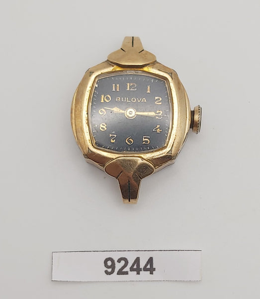 PROJECT TO FIX ART DECO BULOVA GOLD FILLED ARABIC LADIES MANUAL WIND WATCH 9244