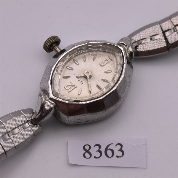 PROJECT TO FIX ART DECO ELGIN SS ARABIC LADIES MANUAL WIND WATCH 8363