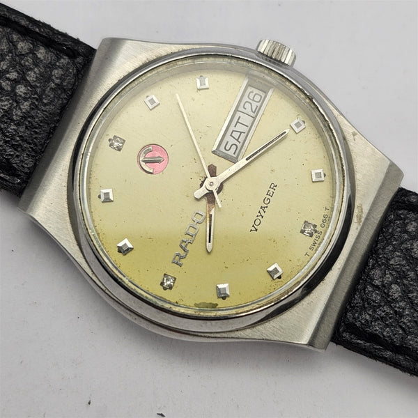 PROJECT TO FIX RADO VOYAGER ROUND THICK LUGS DATE EU SHIP BOYSIZE SS WATCH