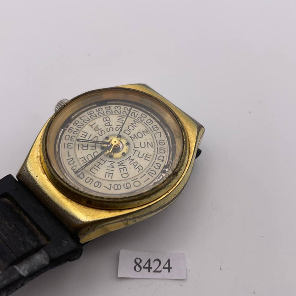 PROJECT TO FIX BULOVA GOLD DAY DATE CUSHION AUTO MENS 8D24 EU SHIP WATCH