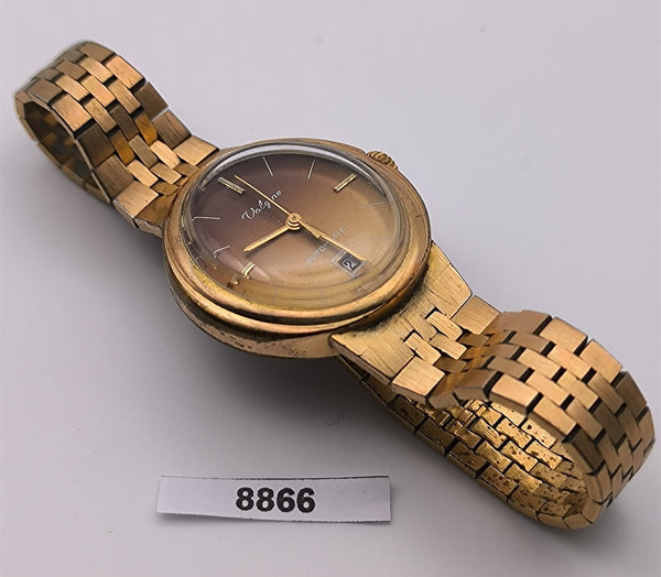PROJECT TO FIX VALGINE OBLONG CASE AUTO BOTTOM DATE LADIES WATCH 8866