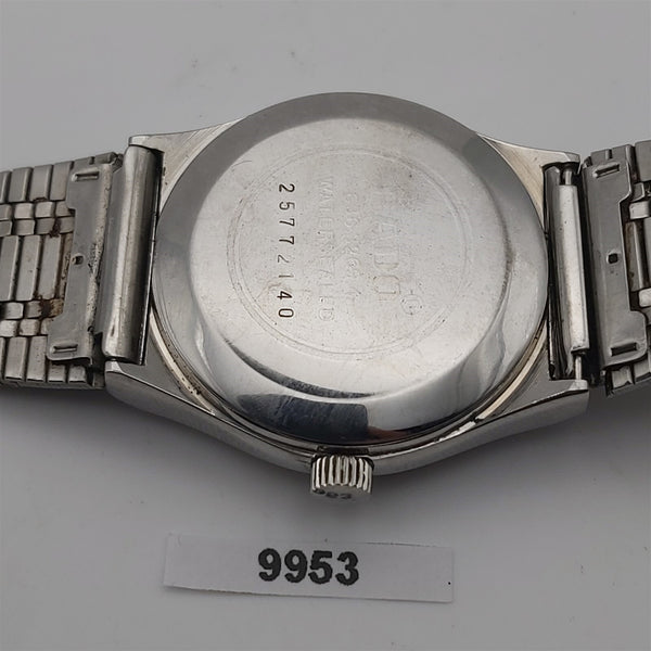 PROJECT TO FIX RADO VOYAGER SS HOODED LUGS DAY DATE EU SHIP UNISEX WATCH 9953