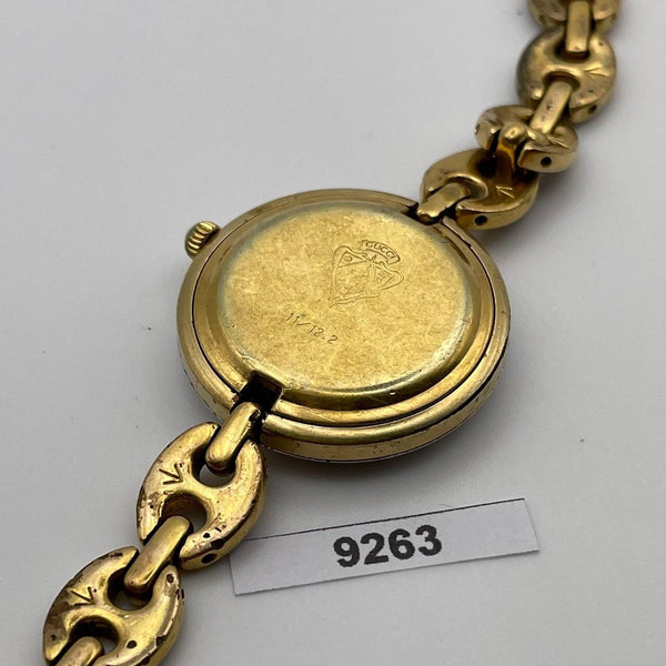 PROJECT TO FIX GUCCI LADIES RICE BEADS BAND GOLD PLATE WATCH EU SHIP WATCH 9263
