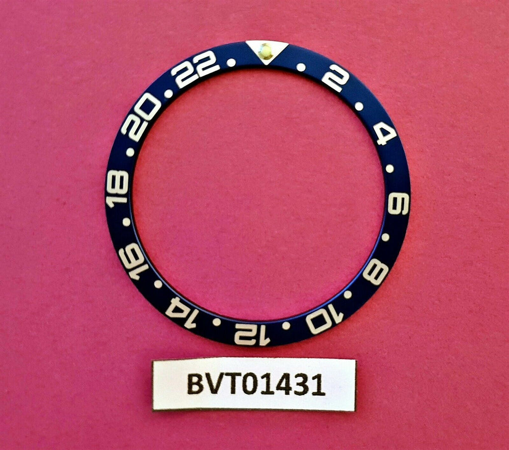 SEIKO BLUE INSERT RAISED PIP GMT 7S26 0020, 7002 7000, 6309 7290 7040 BVT01431