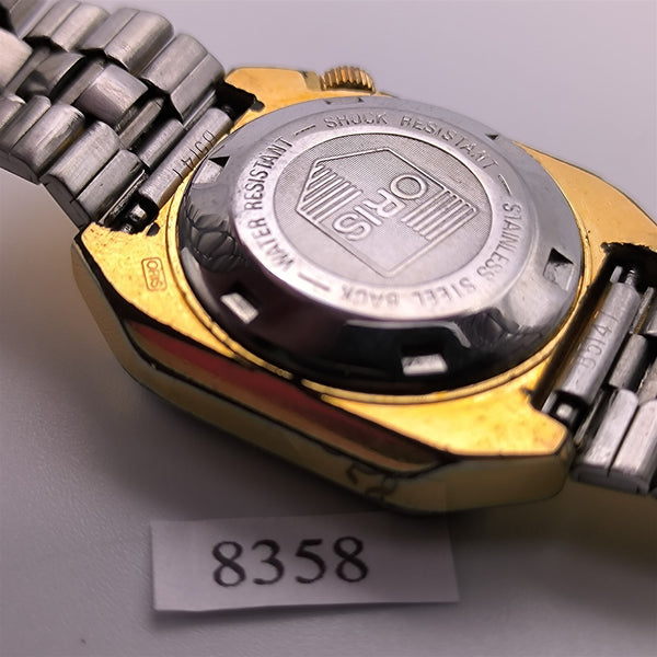 PROJECT TO FIX ORIS GOLD PLATE AUTOMATIC WIND LADIES DAY DATE WATCH BVT08358