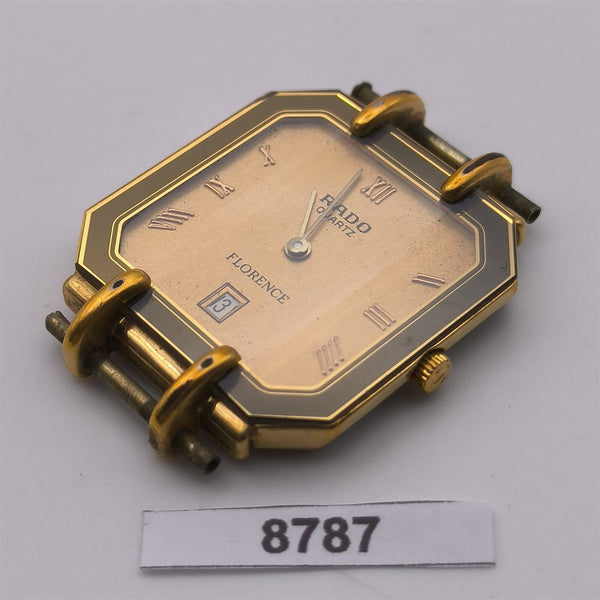 PROJECT TO FIX RADO FLORENCE GOLD PLATE ROMAN DIAL EU SHIP LADIES 8787 WATCH